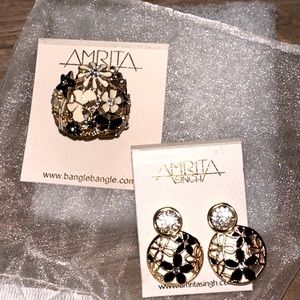 Bundle ring and earrings